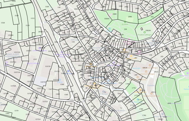 Flurkarte Löffingen (Kernstadt)